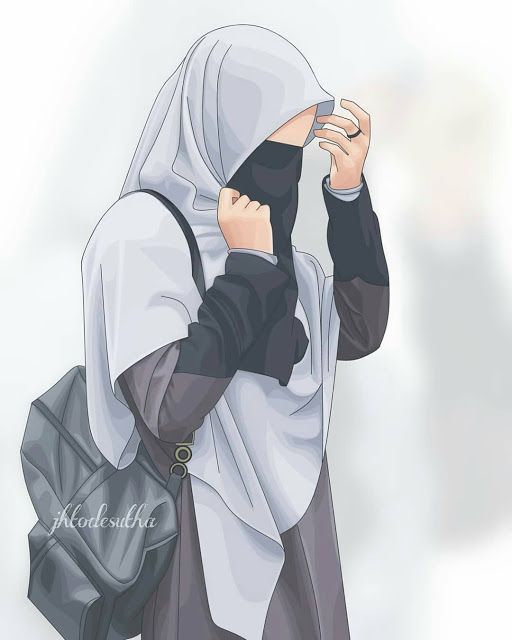 Gambar kartun muslimah bercadar