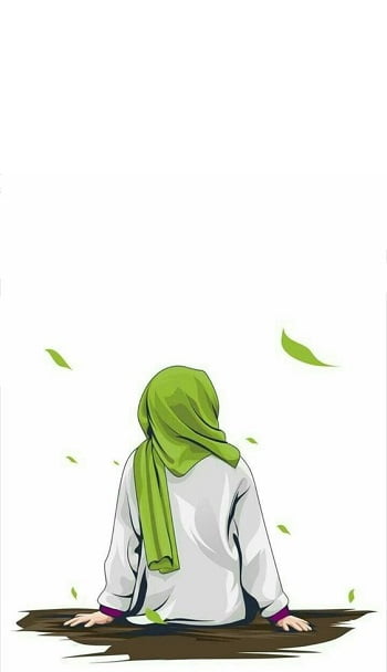 Gambar kartun muslimah berhijab