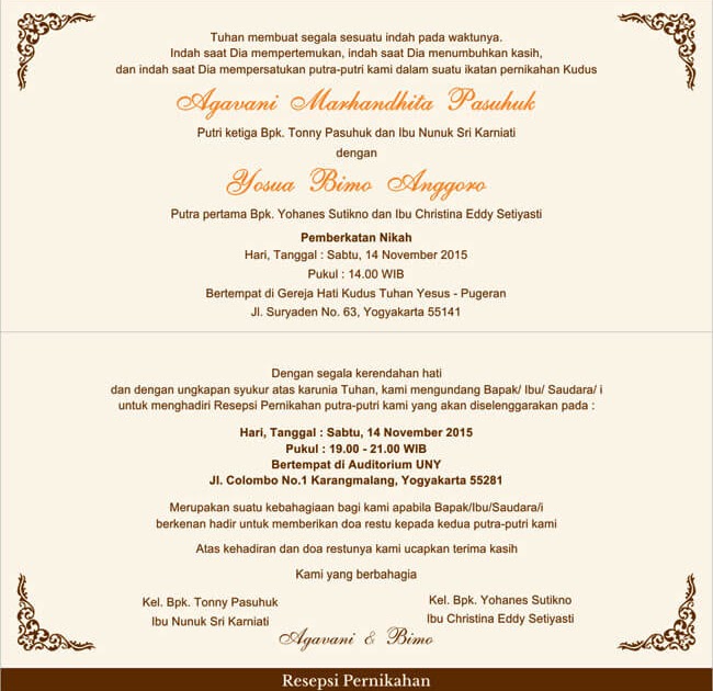 contoh surat undangan pernikahan