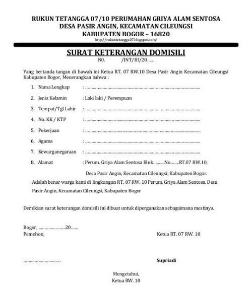 Surat keterangan sakit dari dokter