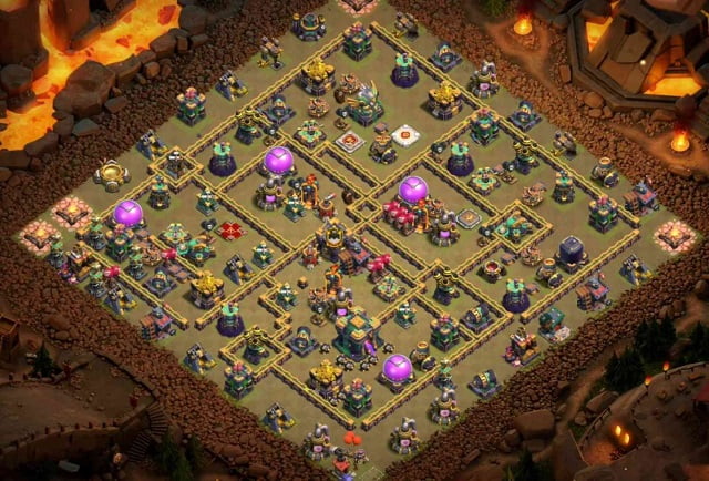 Base coc th 14 war anti 3 star
