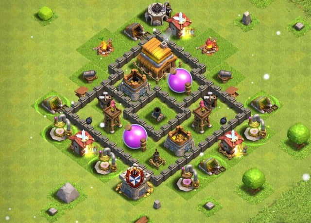 base coc th 4 terkuat