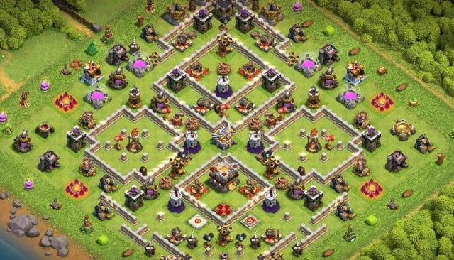 Base coc th 11 farming