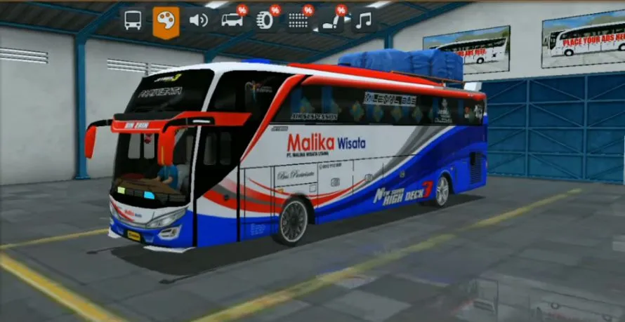 Livery Malika Wisata Super High Decker Jernih
