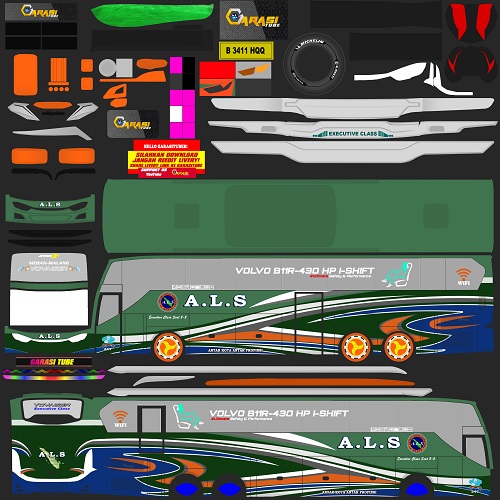 ALS 347 MALANG MEDAN NON BONEKA KACA TERANG JB3 VOLVO B11R FARID BY GARASI TUBE