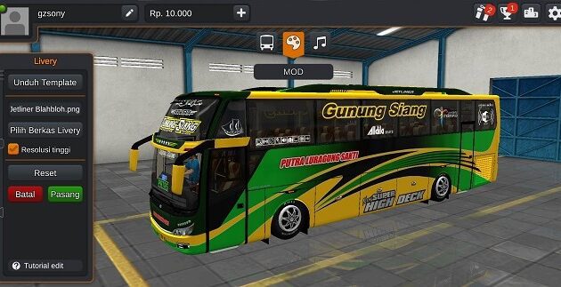 Mod Bussid Bus Putra Luragung