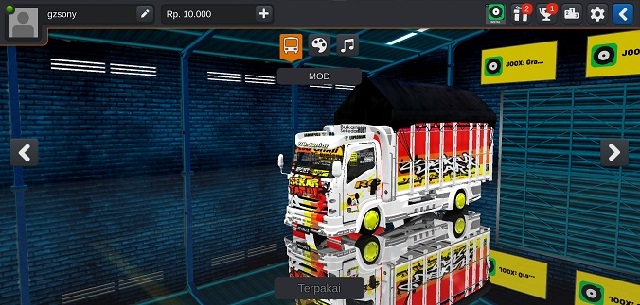 Download mod bussid truck sekar taro putih