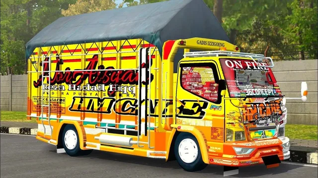 download mod bussid truck canter cabe