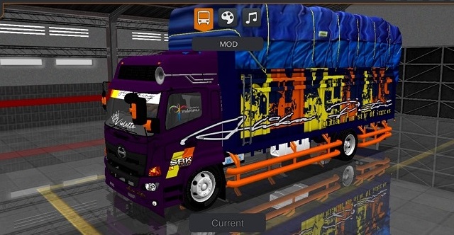 mod bussid truck hino 500 muatan gayor